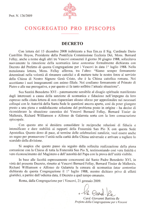 Le décret du 21 janvier 2009